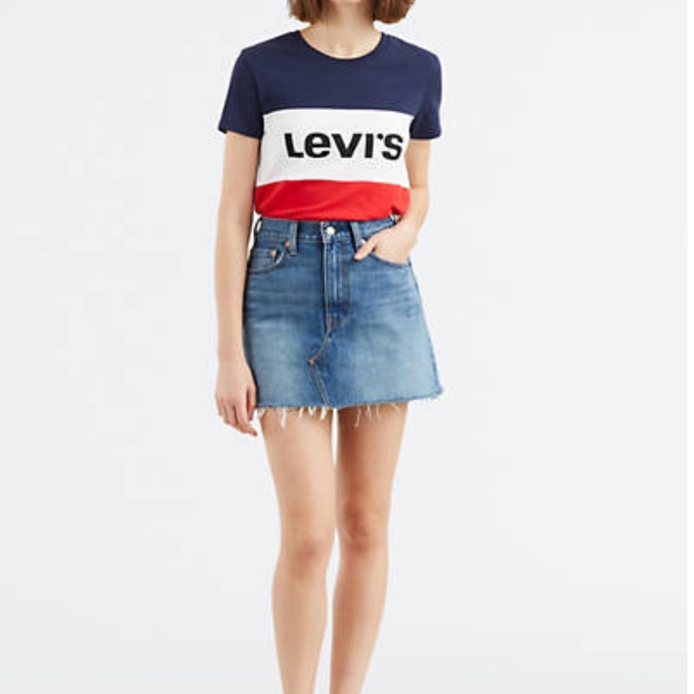 Levi’s denim Deconstructed Skirt